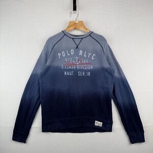 Polo Ralph Lauren RLYC Boys XL 18-20 Navy Ombré Sweatshirt Sailing Yacht Club